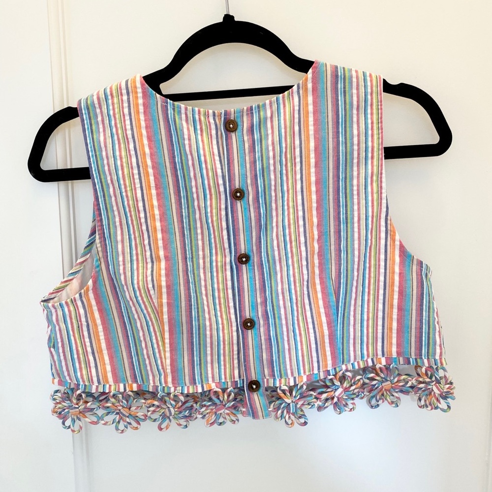 NWOT MAJORELLE Melanie Top in Rainbow Stripe Small - Picture 3 of 7